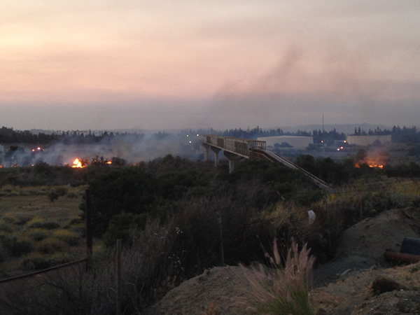 Pic of Azusa Riverbed Fire