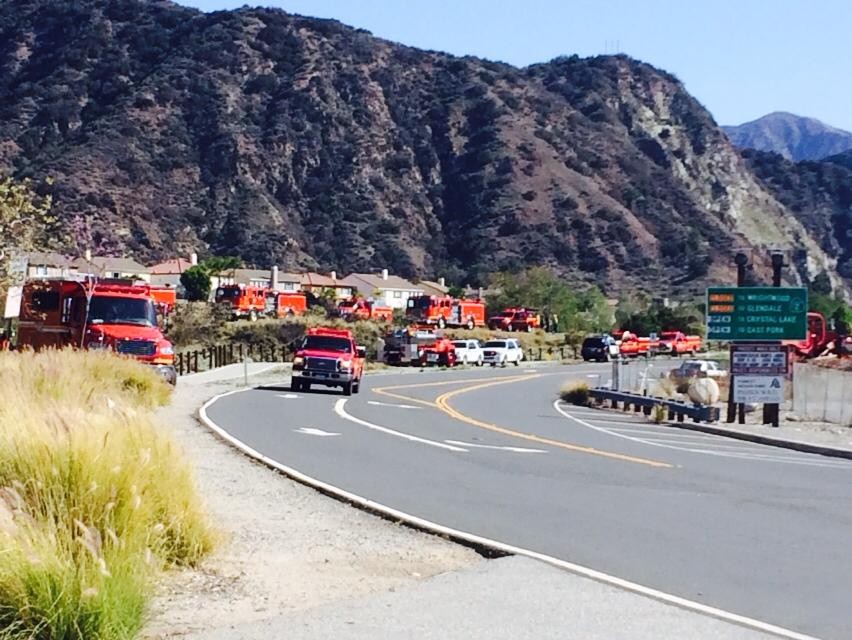 Azusa Police Responds To Fire In The San Gabriel Riverbed