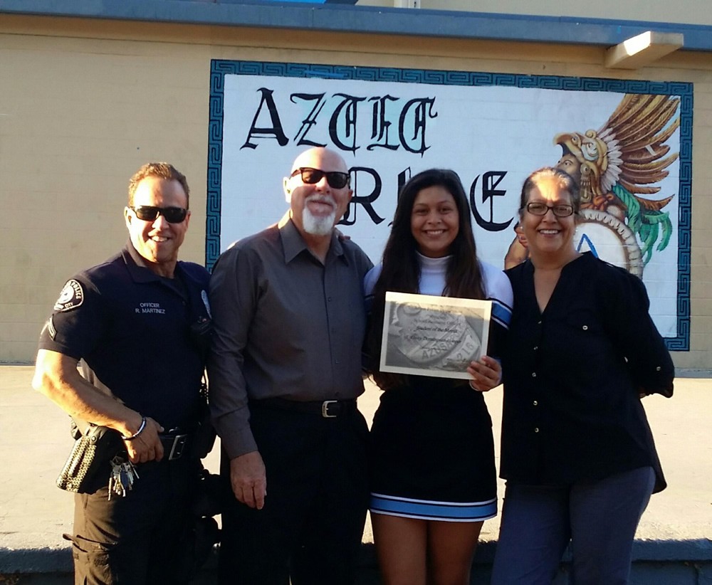Azusa High Student Receives First Ever SRO Student Of The Month Award